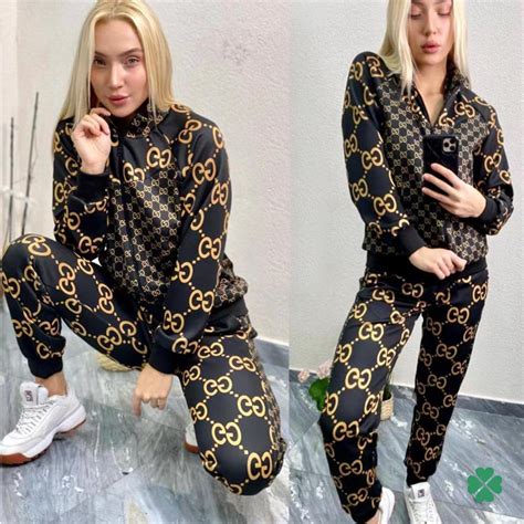 matching gucci tracksuits|gucci velour tracksuit women's.